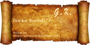 Gurka Kornél névjegykártya