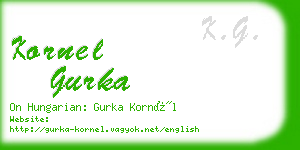 kornel gurka business card